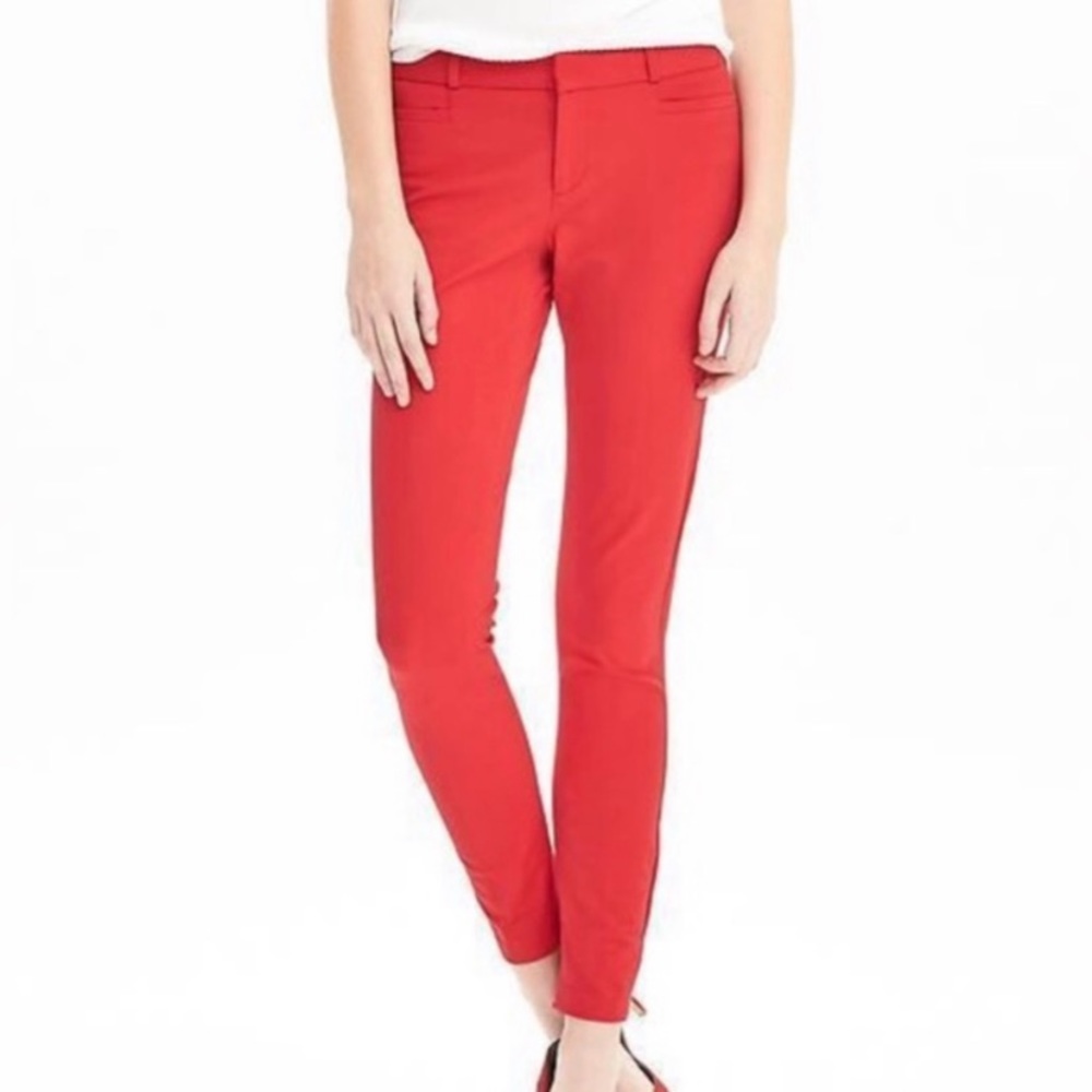 Banana Republic Red Sloan Pants Size 4